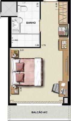 Apartamento com 1 quarto para venda, 24 m² por R$ 330.000 - Cabral - Curitiba/PR - foto 2