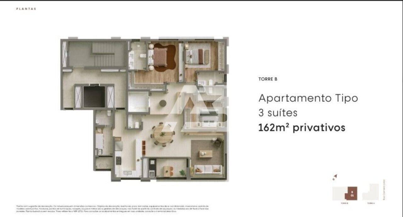 Apartamento com 3 dormitórios à venda, 162 m² por R$ 3.297.000,00 - Água Verde - Curitiba/PR - foto 5