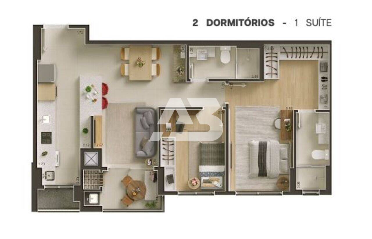 REVENDA - Apartamento com 2 dormitórios e 2 vagas à venda, 79 m² por R$ 1.120.000 - Água Verde - Curitiba/PR - foto 3
