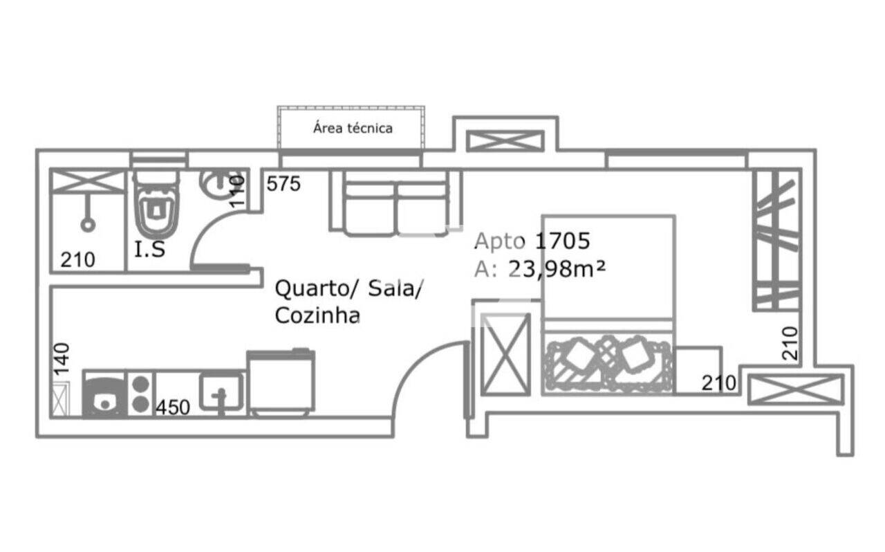 REVENDA - Studio à venda, 23 m² por R$ 383.900 - Água Verde - Curitiba/PR - foto 4